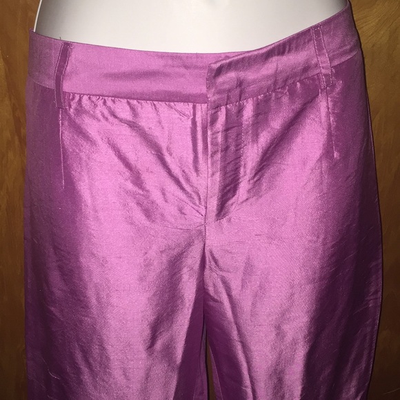 🆕 Pink Silk Calypso Capri Pants. NWT. Size 4. - Picture 4 of 8